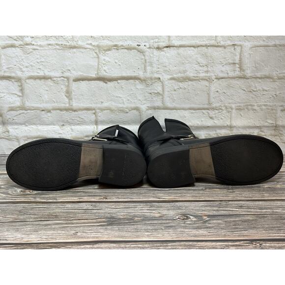 Women's Black Chunky Steven Madden Grunge Motorcycle Goth Boots‎ 7M - Picture 14 of 16